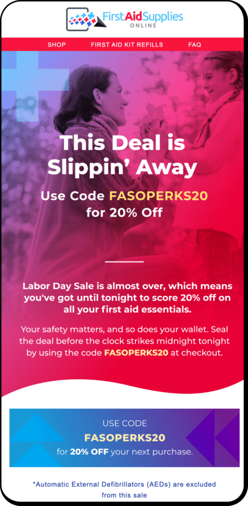 FASO email campaign design